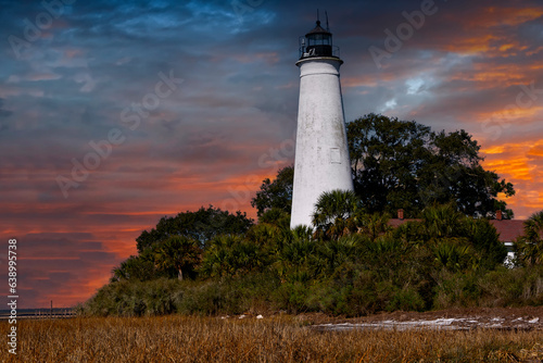 Lighthouse At St. Marks Wildlife Refuge in Northern Florida