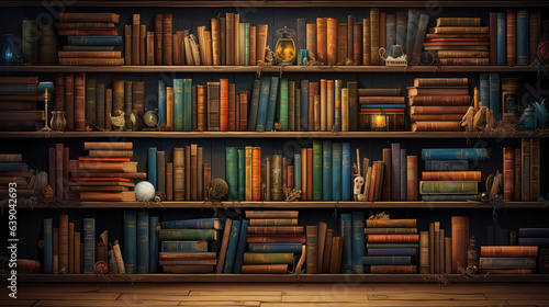 A bookshelf filled to the brim with books of various sizes and genres. 