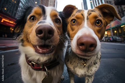 Cats and dogs taking selfies in New York