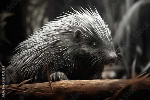Image of a porcupine in the forest, Wildlife Animals., Generative AI, Illustration.