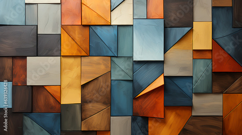 Multi-colored cube background - cubist - geometric - fall - autumn - design 
