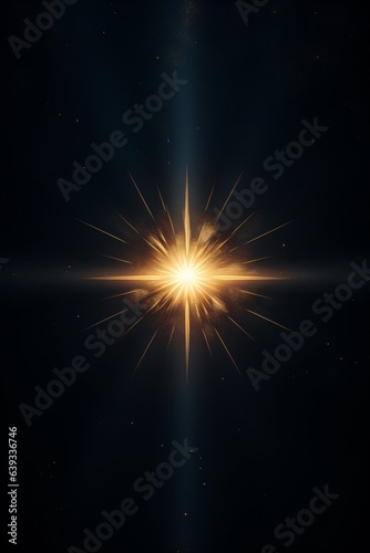 Brilliant star shining with unmatched luminosity in the heart of the cosmos, symbolizing celestial wonder and the mysteries of the vast, infinite universe.