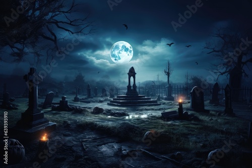 In the eerie graveyard, shadows dance among tombstones, whispering chilling tales of restless spirits and ghostly encounters.