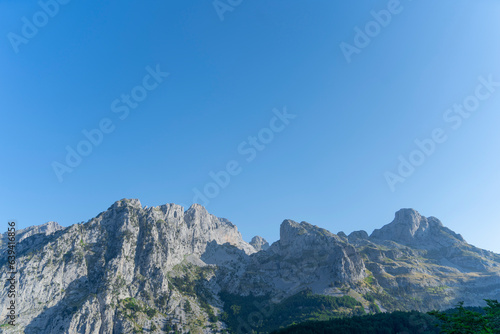 Theth, Albania Nord mountain in clear sky