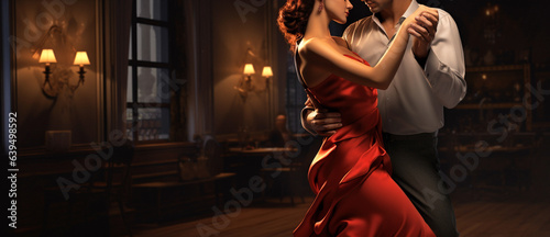 man and woman dancing tango in a dimly lit room, legal AI