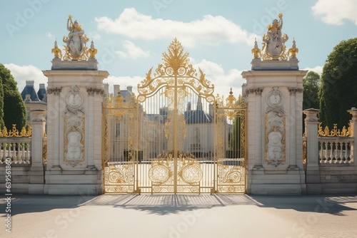 Location of place Stanislas with gates in Nancy, France's Grand Est region. Generative AI