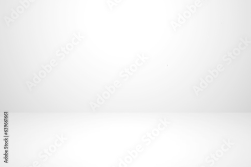 Empty white color studio room background 