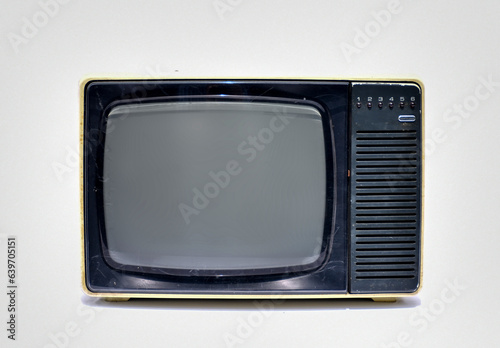 Fernseher, TV, Schwarzweiß, Sensor, Sensortasten, Kanalwahl, Lautsprecher, tragbar, mobil, Schwarzweiß-TV, 1970er, Bildschirm, Bildröhre, Saba, Pro-FP31, Telecomputer, 1974, 1975, Schwarzweißfernseher