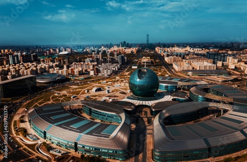 Aerial view of Astana city Kazakhstan