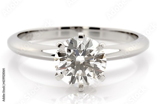 realistic white gold ring jewel photography a precious accessory generative ai