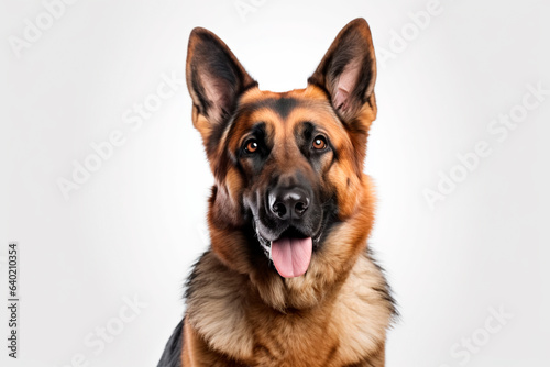 German shepherd on a white isolated background