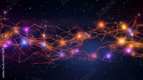Neural Networks High Quality Illustration. AI ad, banner, poster, high quality resolution, abstract light background
