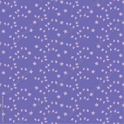 Purple vector flowers. Can be printed on any material: package, merch, fabric, home.
