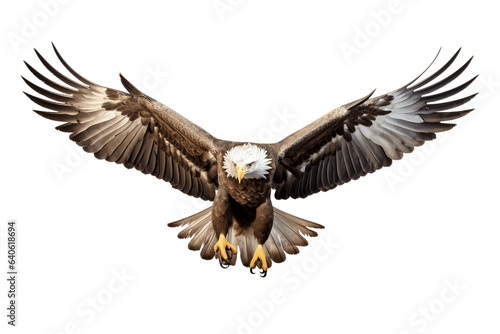 Flying Eagle Isolated on Transparent Background - Generative AI