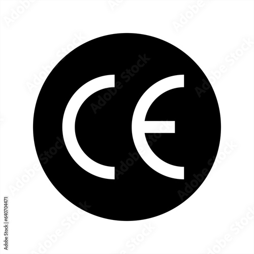 CE mark symbol. CE symbol vector icon. CE European Conformity certification mark. Vector 10 eps.