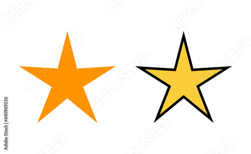 Star Icon set for web and mobile app. rating sign and symbol. favourite star icon