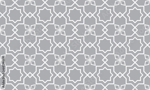 abstract seamless pattern in arabian style. floral arabesque design decorative lattice. Islamic seamless vector pattern. Geometric ornaments based on traditional arabic art. Turkish, Moroccan design. 