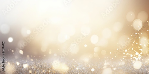 abstract glitter silver and gild lights background. de-focused, Generative AI