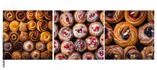 bakery danish pastry food texture background illustration delicious treat, baked sugar, gourmet fresh bakery danish pastry food texture background