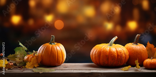 halloween pumpkin on a wooden background