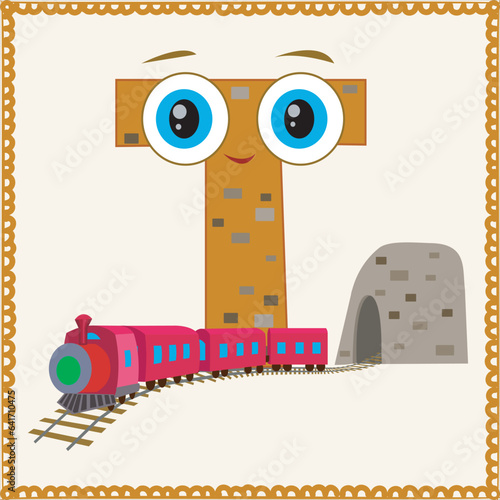 A fun and colorful alphabet for kids. Letter T