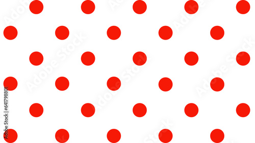 Seamless pattern with red polka dots