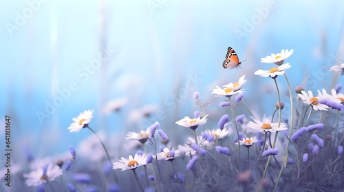 Fliegende Eleganz: Schmetterling im duftenden Blumenfeld