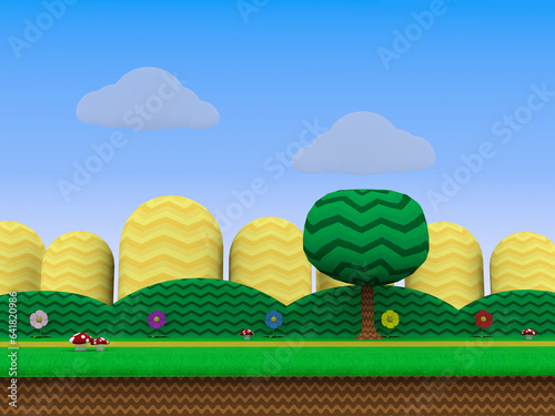 Platform video game background