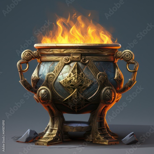 Ancient brazier created with Generative AI