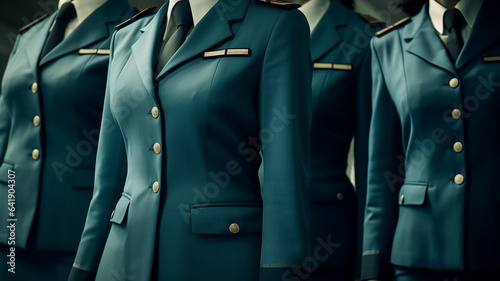 キャビンアテンダント・スチュワーデス・搭乗員・乗務員・空港・航空会社のスタッフの女性の制服 