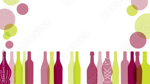 ワインボトルのバナーフレーム 320×180 16:9 320:180 ワイン