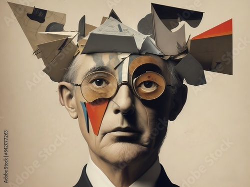 Dadaism art style old face