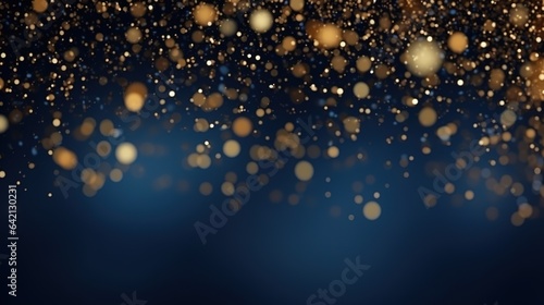 Gold glitzernder Hintergrund für Banner und als Grundlage für Text und Produkte zum Thema Weihnachten, Feiern oder Geburtstag. Romantischer Sternenhimmel Illustration.