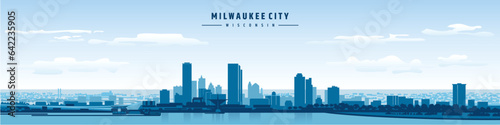 milwaukee city silhouette vector illustration