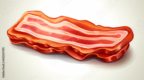 hand drawn cartoon gourmet bacon illustration 