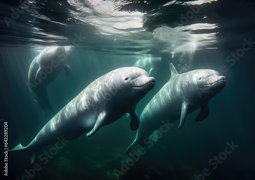 The beluga whale is an Arctic and sub-Arctic cetacean