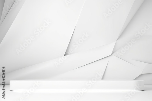 white wood elegant background style products abstract futuristic presentation geometric polygons Soft white lines light advertisement corners simple stage white shelf