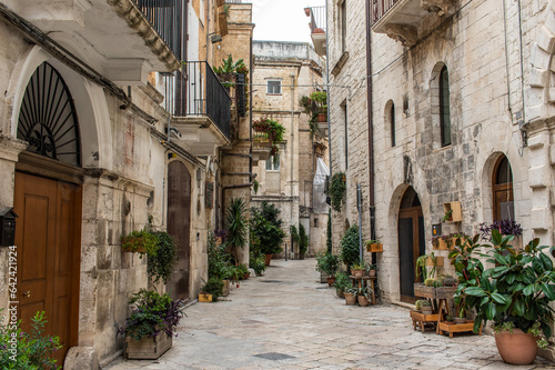 Bari, Italy - one of the pearls of Puglia region, Old Town Bari displays a peculiar architecture with its narrow alleyways where it's so easy and wonderful to get lost 