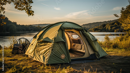 photography of tourist and 2 camping tent in a national park