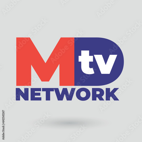 Professional TV Channel Logo Design Concept vector illustration