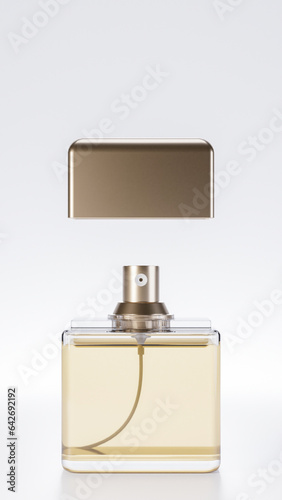Elegant perfume bottle premium photo 3d render