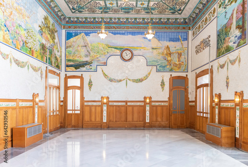 Intérieur de la gare de train station Nord de Valence, Espagne.