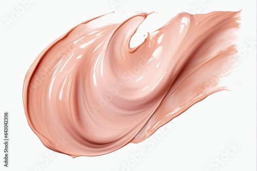 Shimmer Smear. Peach and Pink Cosmetic Product Texture with a Metallic Glow for Lip, Nail and Face Products