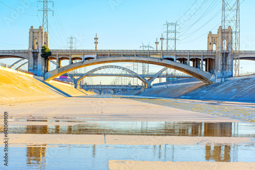 Los Angeles River and 6th Street Bridge