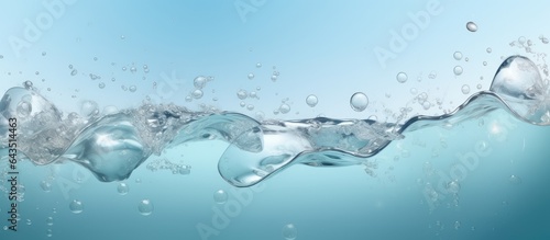 Clear water surface with ripples and bubbles Abstract summer background with water waves in sunlight Copy space available Moisturizer tonic emulsion