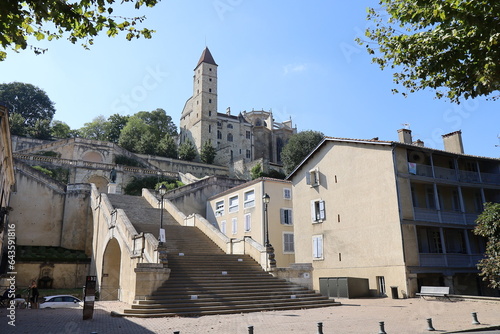 L'escalier monumental, construit au 19ème siècle, ville de Auch, département du Gers, France