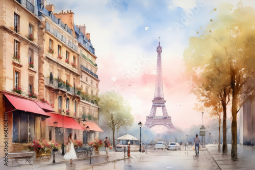 Eiffel Tower Beauty in Watercolor
