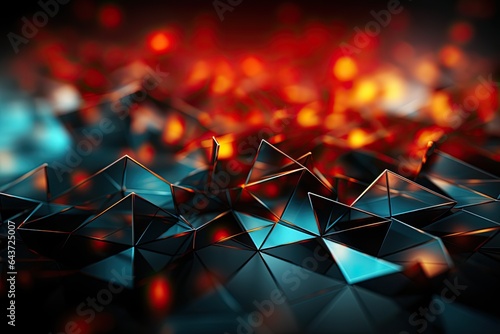 High-Tech Geometric Fusion Abstract Background. An electrifying high-tech background featuring a fusion of octagonal and triangular shapes creating a futuristic and dynamic visual.