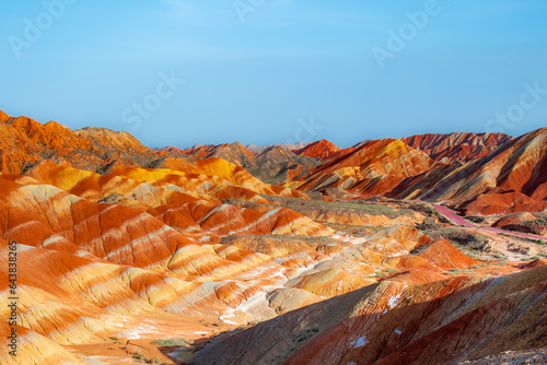 Zhangye colorful danxia landform scenic spot, China