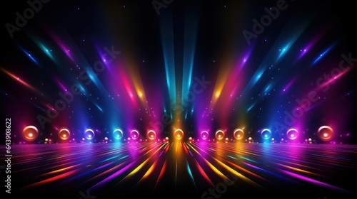 Neon disco party background